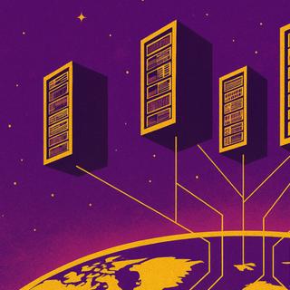 A criação do equivalente a um data center dedicado à IA no espaço exigiria uma rede de dezenas de milhares de satélites. © XD com ChatGPT