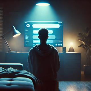 Certains utilisateurs montrent des signes d’addiction à ChatGPT.&nbsp;Image générée par IA. © XD pour Futura avec Dall-e