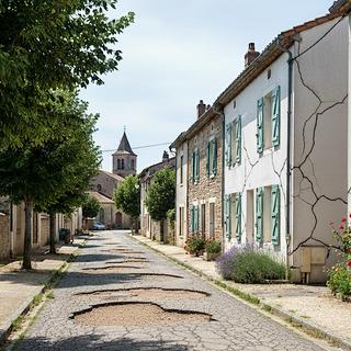 A contração e expansão dos solos argilosos é uma das próximas grandes ameaças climáticas às nossas casas, juntamente com o risco de inundações. © Futura, imagem gerada com Gemini AI