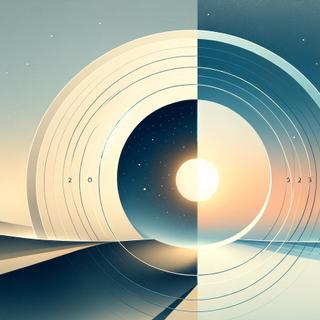 Ilustração gerada usando IA dos principais eventos anuais: equinócios e solstícios. © XD, Futura com DALL-E