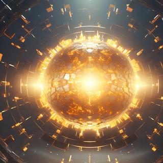 Illustration d'une sphère de Dyson enveloppant notre Système solaire.&nbsp;© Sachin, Adobe Stock