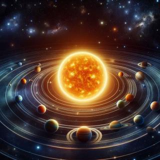 Uma visão de IA do Sistema Solar. © 2024 Microsoft Corporation