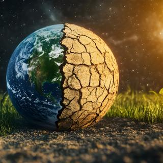 O Overshoot Day é calculado dividindo a capacidade da Terra de regenerar seus recursos em um ano pelo que a humanidade consome no mesmo período e, em seguida, multiplicando o resultado por 365 (ou 366 em anos bissextos como 2024 ou 2028). © Oleksiy, Adobe Stock (imagem gerada por IA)
