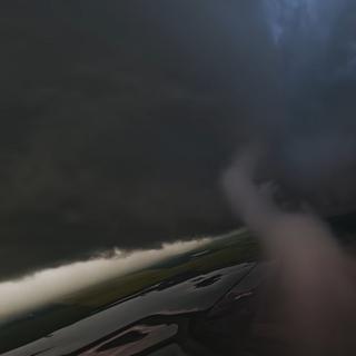 L'une des vues de la tornade en Oklahoma filmée par la mini-caméra positionnée sur le drone. © GoPro