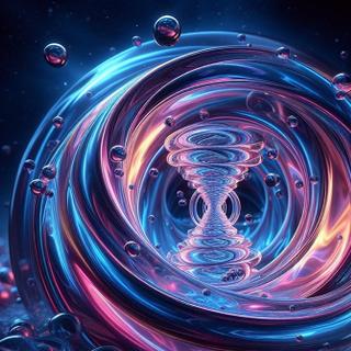 Uma visão de IA de um vórtice quântico. © LS, IA BING Designer Microsoft Corporation    