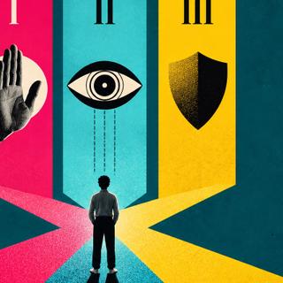  Les trois lois de la robotique.&nbsp;Illustration créée à l'aide d'un outil IA. © Xavier Demeersman, Futura
