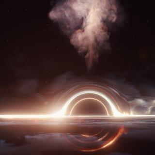 Une vue d'artiste d'un trou noir entouré de son disque d'accrétion et avalant une étoile. © Desy, Science Communication Lab
