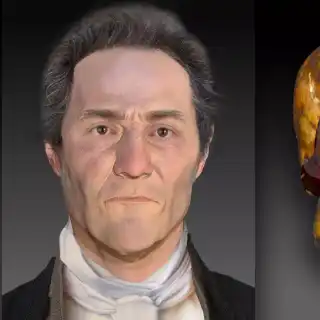 O rosto do “vampiro de Connecticut” John Barber. © Parabon Nanolabs, Virginia Commonwealth University