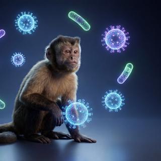 Grippe aviaire, Covid-19, sida, Ebola… Des maladies humaines liées à la santé animale et à celle de la planète. © Hamsyfr, Adobe Stock (image générée à l’aide de l’IA)