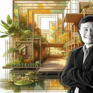 Vo Trong Nghia construiu a cidade respeitando a natureza. © AA, Bing IA + Foto de afinidade + retrato via VTN Architects