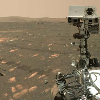 « Selfie »&nbsp;du rover Perseverance avec son compagnon volant, Ingenuity. © Nasa, JPL-Caltech