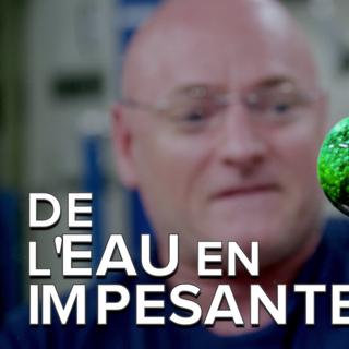 Une fascinante bulle d&#39;eau colorée et effervescente à bord de l&#39;ISS