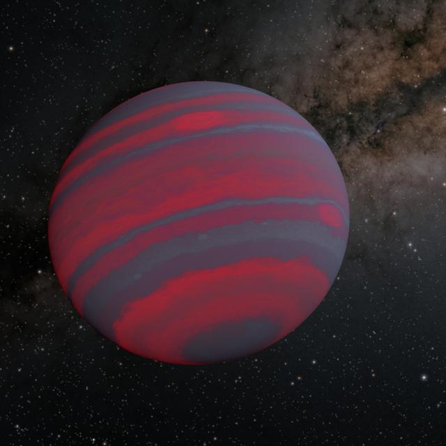 Vue d&#39;artiste de 2MASS J0348-6022, une naine brune&amp;nbsp;qui fait un tour sur elle-même en seulement 1,08 heure. © Nasa/JPL-Caltech/R. Hurt (IPAC)