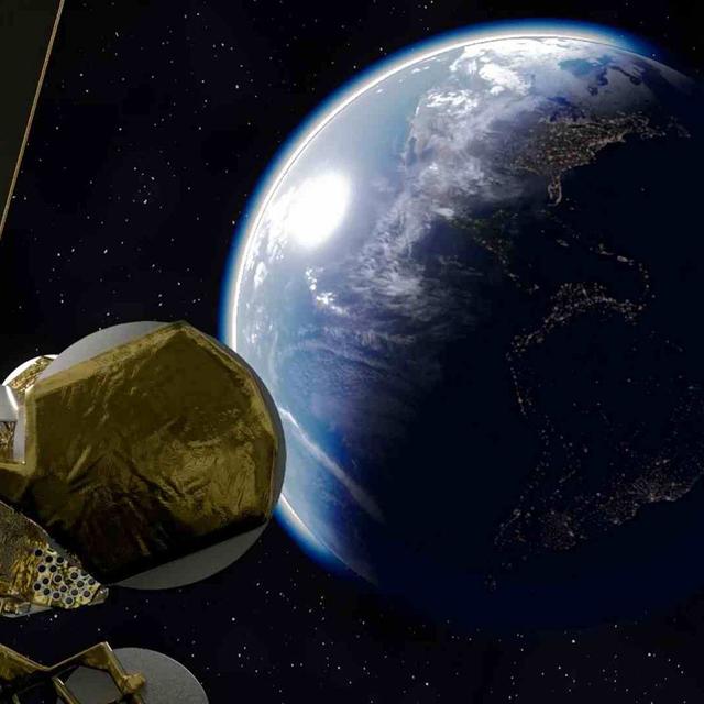 Construit autour de la plateforme Eurostar E3000e, à propulsion entièrement électrique, d&#39;Airbus, le satellite Eutelsat 172B est conçu pour une durée de vie d&#39;au moins 15 ans. Il est le premier satellite à amener l&#39;Internet haut débit à bord des avions. © Airbus Defence and Space