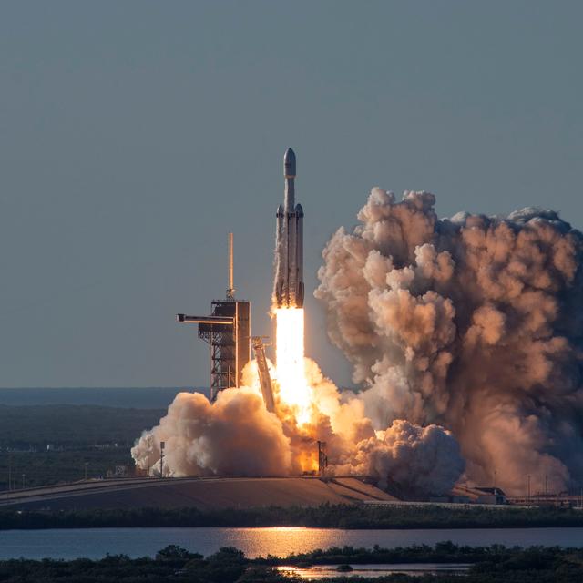 Décollage du Falcon Heavy du 11 avril 2019. © SpaceX
