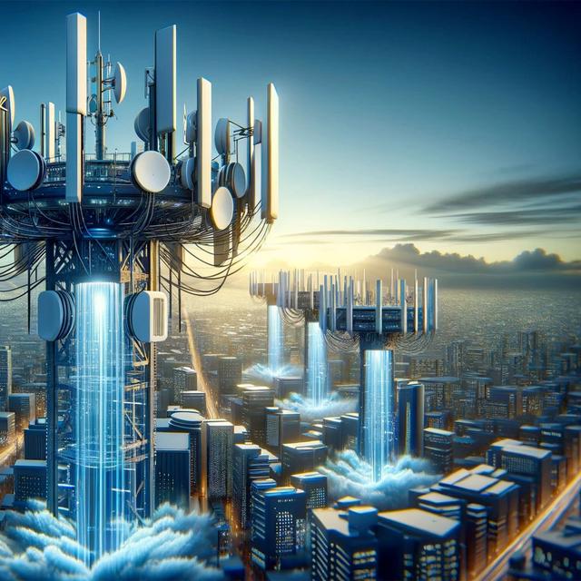 Les premiers réseaux 6G sont attendus en Asie d&#39;ici 2030. © ETX Majelan, généré avec OpenAI&#39;s DALL·E