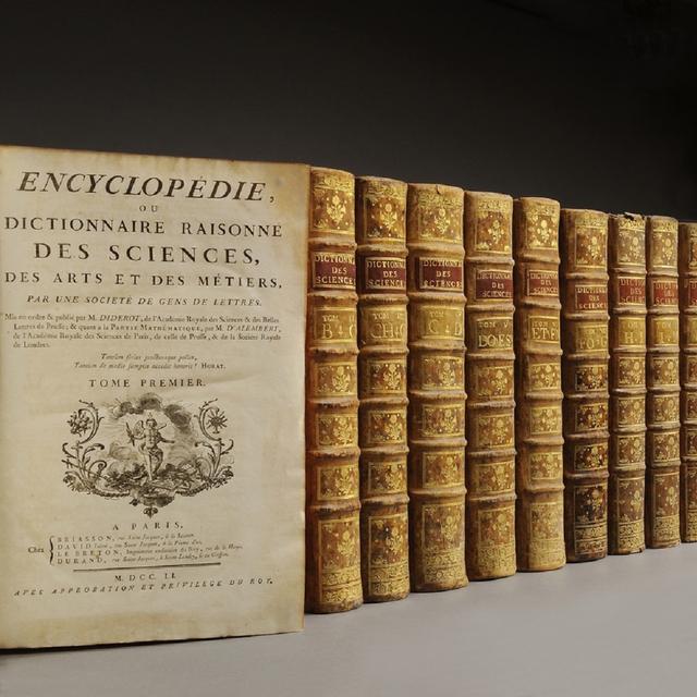 L'Encyclopédie de Diderot et d'Alembert, 35 volumes, édités entre 1751 et 1780. © Bibliorare.com, 1999-2017 Bibliorare-Association