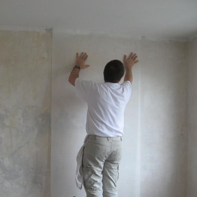 Élément de décoration, la toile de verre permet selon son grammage de rattraper des défauts de planéité d&#39;un mur compris entre un et trois millimètres. Simples à mettre en œuvre, les lés s&#39;appliquent sur un support préalablement encollé. © Julien Rousset, Adobe stock