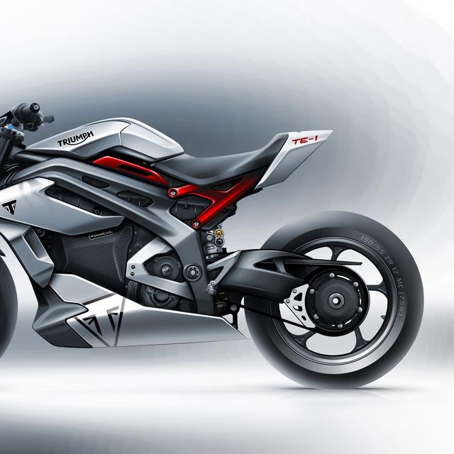 Un premier rendu de la Triumph TE-1, première moto électrique de la marque. © Triumph Motorcycles
