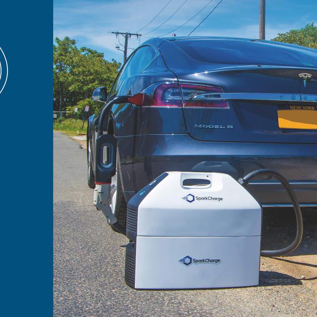 Les modules de recharge mobile de Sparkcharge permettent de gagner de l’autonomie électrique. © Sparkcharge