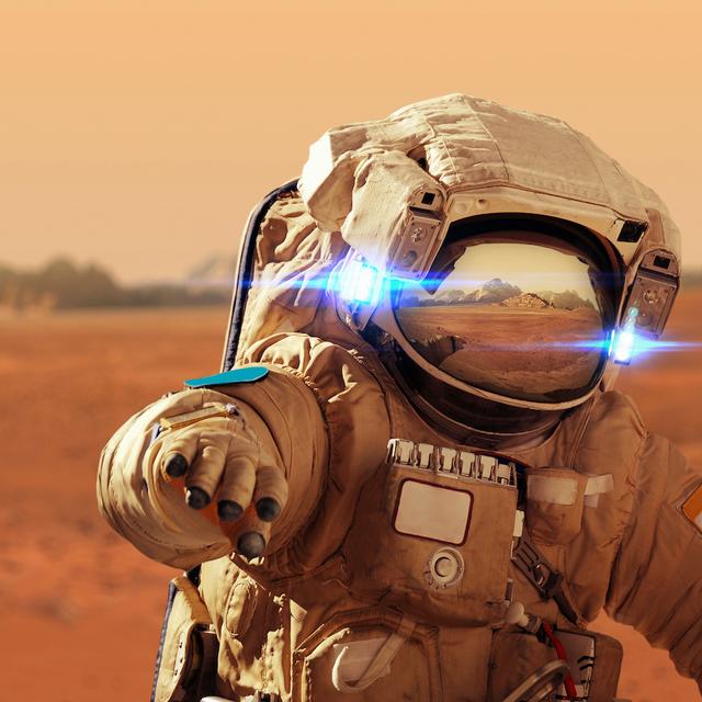 Amorim Cork Flooring a offert à un ancien astronaute de la Nasa, Scott Kelly, la possibilité de fouler le sol de Mars. Une reproduction de 100 mètres carrés en liège. © alonesdj, Adobe Stock