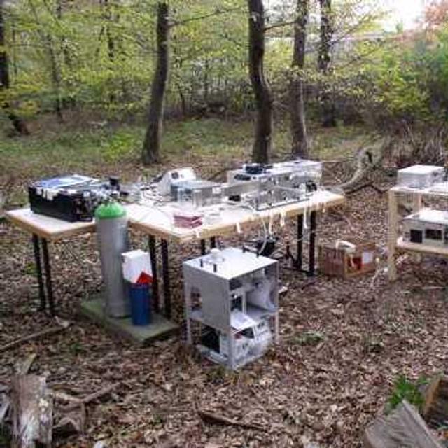 Fig.2 - Le dispositif de spectroscopie « à l&#39;air libre » utilisant le champ magnétique terrestre