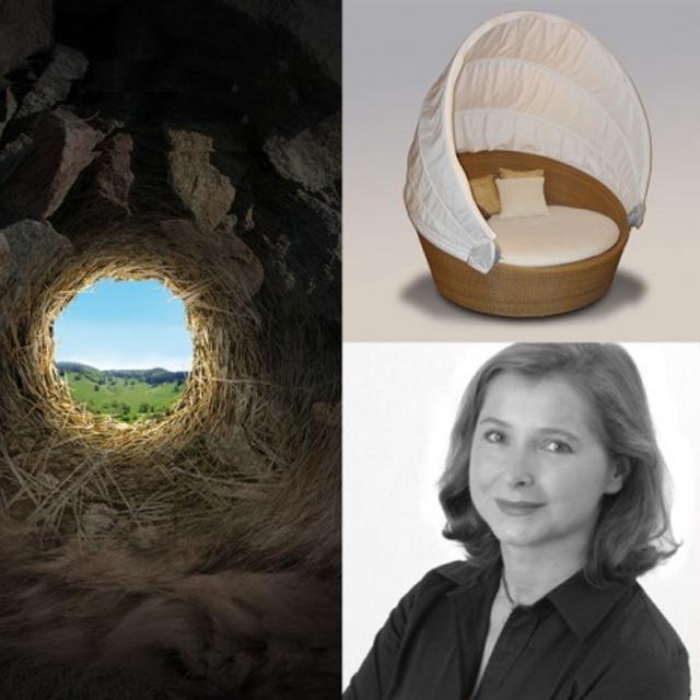 Elizabeth Leriche (Cabinet Elizabeth Leriche) a développé l&#39;&quot;Archaic Shelter&quot; en s&#39;inspirant du désir de protection propre à l&#39;aube de l&#39;humanité, crédits DR.
