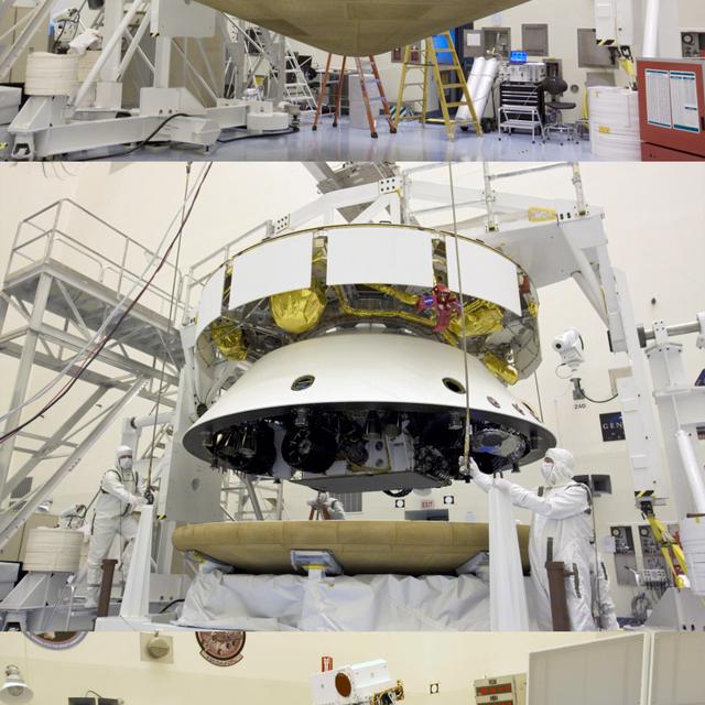 Avec un poids d&#39;environ 900 kg, Curiosity est bien plus lourd que les 10,5 kg du Sojourner de Mars Pathfinder (1997) et les 170 kg de chaque rover des missions Mer (2004). Ce sera également la charge la plus lourde jamais posée sur Mars. © Nasa/Charisse Nahser &amp; Glenn Benson