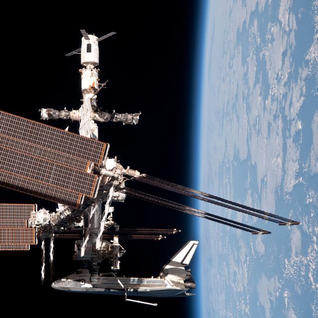 L&#39;avenir de la Station spatiale n&#39;a pas encore été décidé. Elle sera vraisemblablement désorbitée ou séparée en deux morceaux, mais certainement pas en 2020 comme l&#39;ont annoncé à tort certains médias. © Nasa