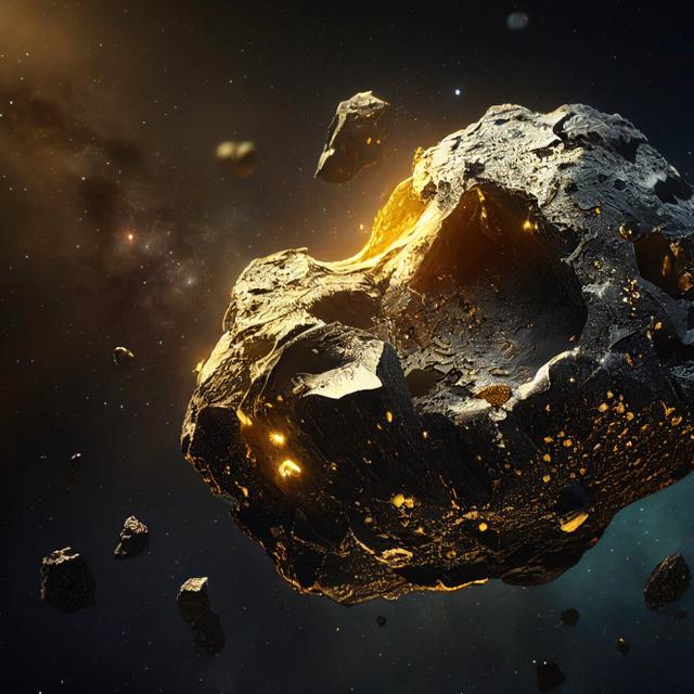 Illustration d&#39;un astéroïde générée par une IA.&amp;nbsp;© Hikari Pictures, Adobe Stock