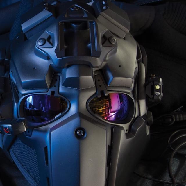 L’armée de Terre est en train de tester le potentiel de cet étrange&nbsp;casque. © Devtac