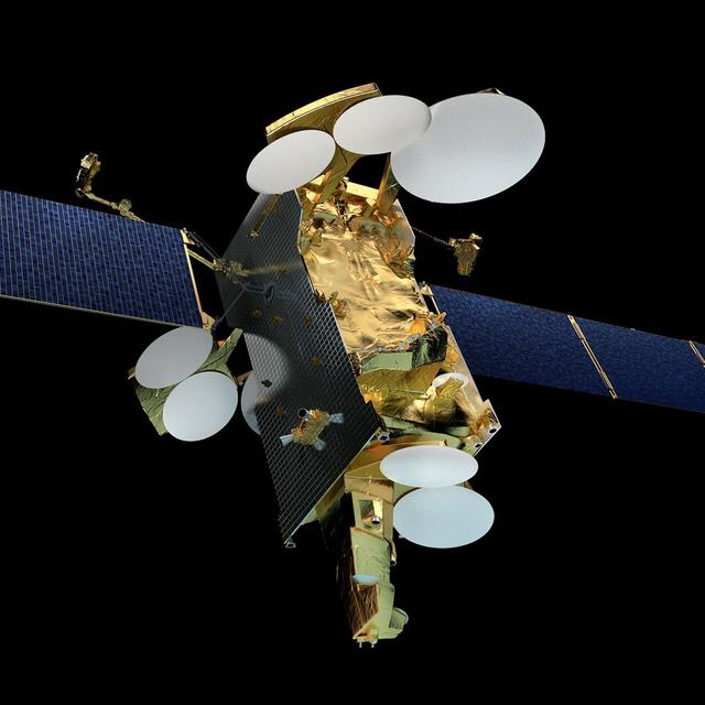 Vue d&#39;artiste du satellite SES-12. © Airbus Defence and Space, SAS&amp;nbsp;2014