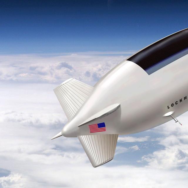 Le dirigeable de haute altitude. Conçu pour se stabiliser à haute altitude, ce dirigeable pourrait servir de plateforme de surveillance, de relais de télécommunications et éventuellement de station d'observation météorologique. Il offrirait ainsi une alternative performante et peu coûteuse aux satellites. Il utiliserait un ensemble de panneaux photovoltaïques pour fonctionner en vol et rester correctement positionné. © Nasa Earth Observatory, Wikimedia Commons, DP