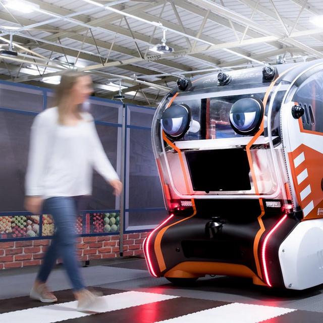 La navette autonome de Jaguar Land Rover et ses yeux. © Jaguar Land Rover