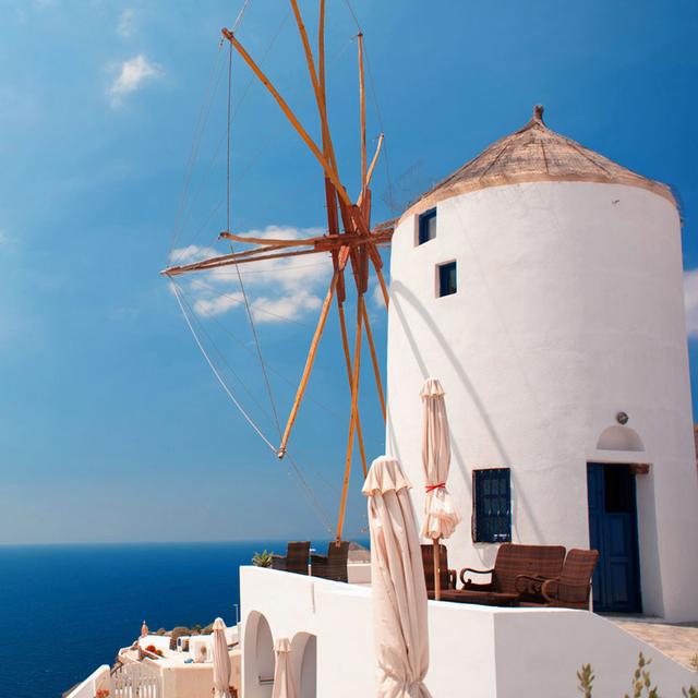 Vue panoramique de Santorin. © Mstyslav Chernov, cc by nc 3.0