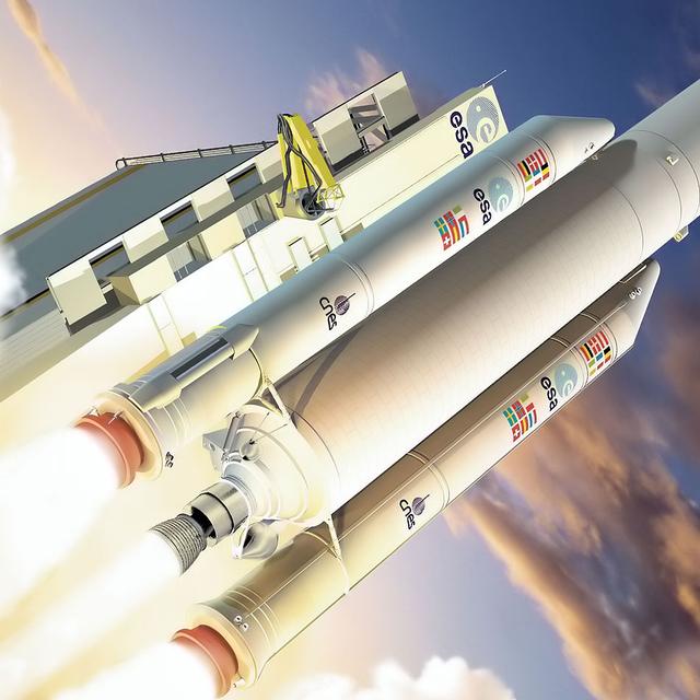 Échec&amp;nbsp;du vol de la première Ariane-5 ECA.&amp;nbsp;© ESA / CNES / Arianespace / photo Service optique video CSG