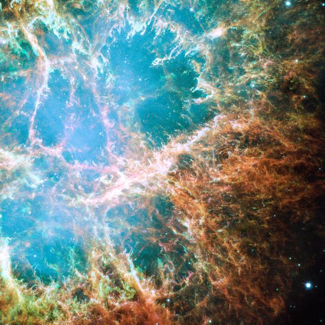 Nébuleuse du Crabe, photo prise par le télescope spatial Hubble de la Nasa. © Nasa/ESA, domaine public 