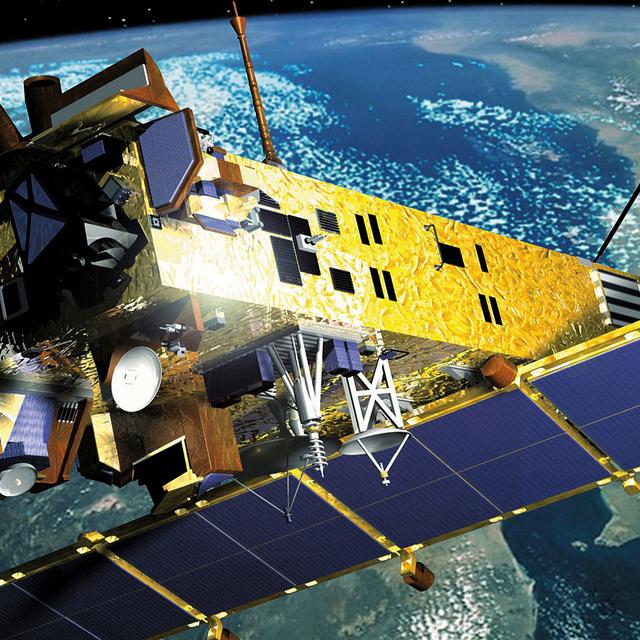 Le satellite Envisat de l&#39;ESA, doté d&#39;une charge utile de 10 instruments dédiée à l&#39;étude de l&#39;environnement.&amp;nbsp;© EADS Astrium -&amp;nbsp;CC BY-NC 2.0