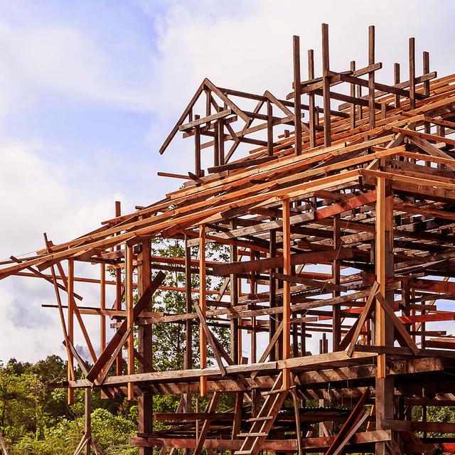 La maison ossature en bois.&nbsp;© CEphoto Uwe Aranas, Domaine public