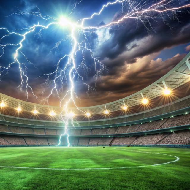 Le foot est un sport très à risque en cas d&#39;orage et des accidents mortels se produisent chaque année. © Chaiyaporn, Adobe Stock