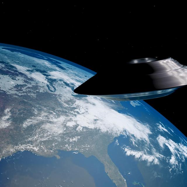 Pourquoi les extraterrestres ne se montrent-ils pas ? Ici, illustration d’un vaisseau extraterrestre approchant la Terre. © Sasa, Fotolia