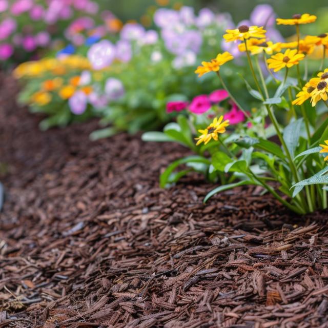 Ne laissez pas la terre nue au jardin bio, un paillage permettra de retenir l&#39;humidité au pied des végétaux et de moins arroser en période de sécheresse. © Prostock-studio, Adobe Stock