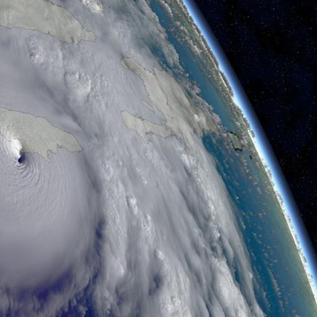 L'ouragan Melissa à son approche de la Jamaïque. © NOAA