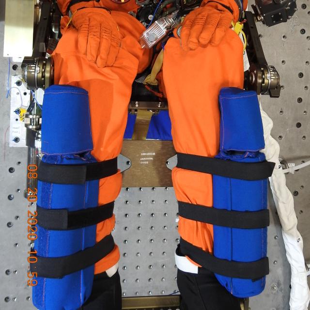 Le mannequin — qui aurait aussi pu s’appeler Delos, du nom de l’île sur laquelle Apollo et Artemis sont nés, Ace pour « Artemis Crew Explorer » ou encore Rigel comme l’étoile supergéante de la constellation d’Orion — a déjà servi à tester le système d’amortissement d’énergie du vaisseau spatial Orion du côté du Centre spatial Kennedy (États-Unis). © Nasa