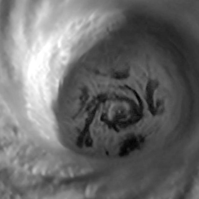 L'œil de l'ouragan Melissa et ses vortex.&nbsp;© Nasa