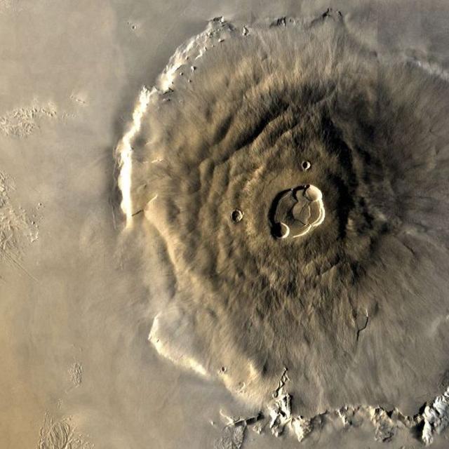 Olympus Mons photographié par une mission Viking. © Nasa