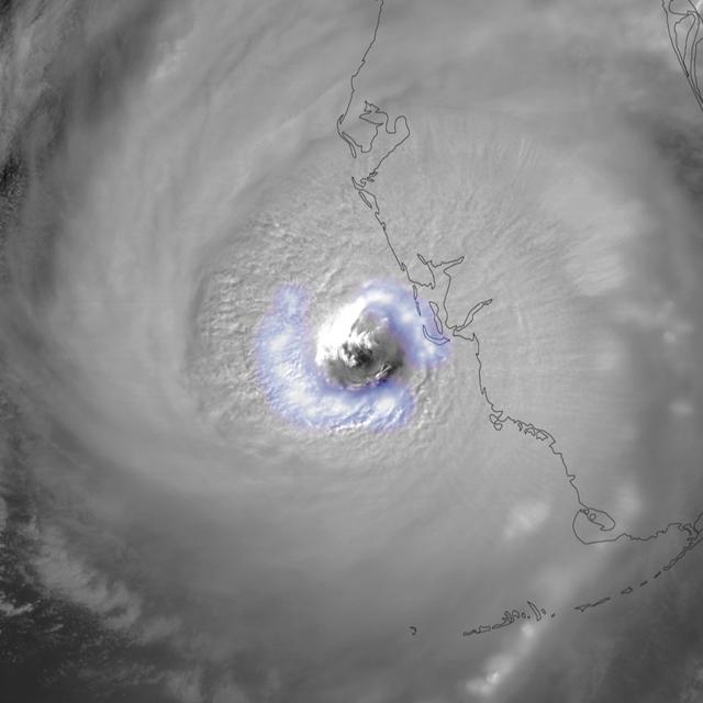 L'ouragan Milton en train de frapper la Floride. © CIRA, NOAA