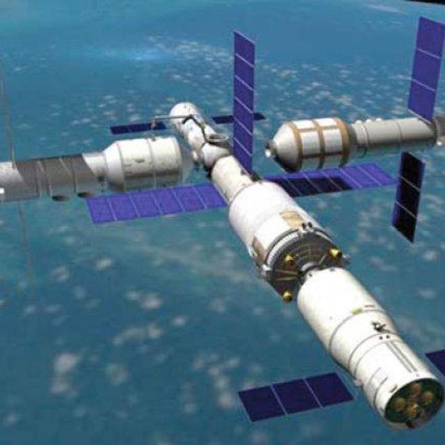 Tiangong-3, que les experts occidentaux comparent à un Saliout russe, constituerait le bloc de base de la future station spatiale chinoise. © CNSA