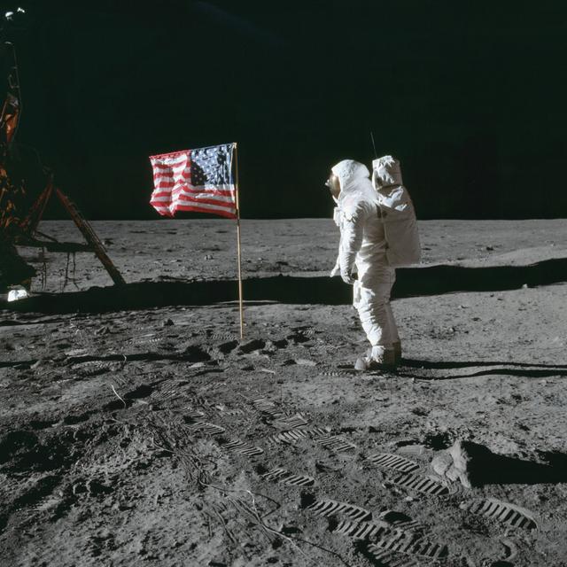 Le 20 juillet 1969, l&#39;astronaute d&#39;Apollo 11 Edwin Buzz Aldrin est le deuxième homme à marcher sur la Lune. © Nasa
