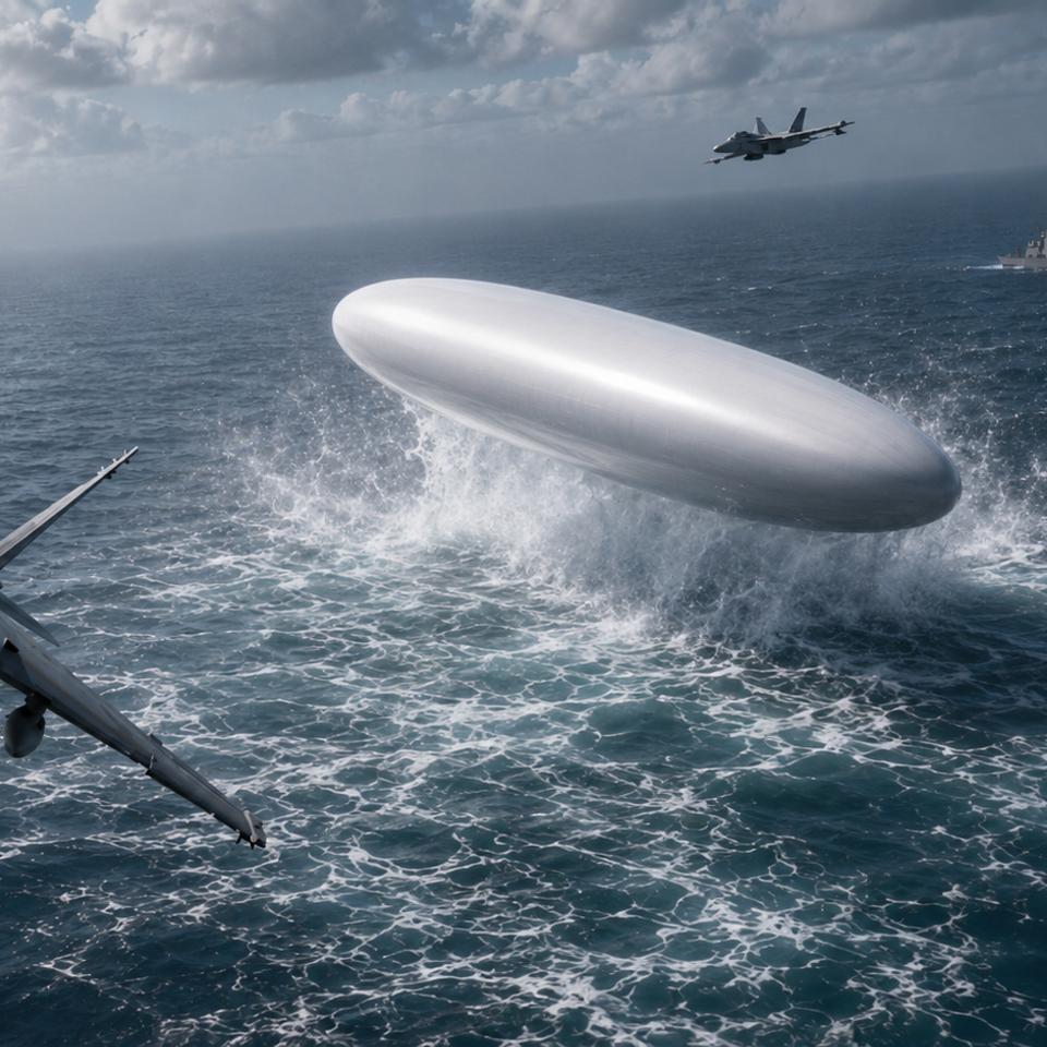 L'incident du Nimitz est l'un des cas les plus troublants d'observation d'ovni. Illustration générée à l'aide d'un outil IA. © AP avec ChatGPT